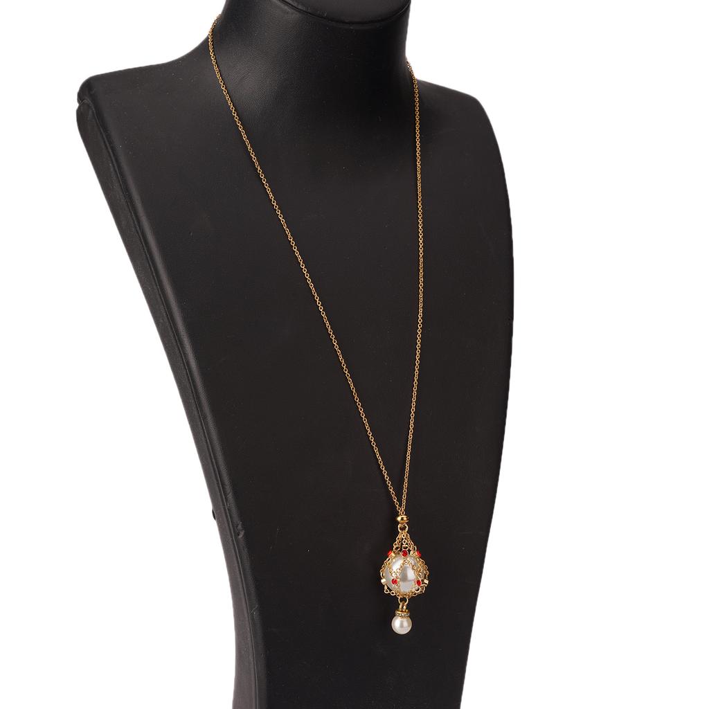 Adjustable Chain Crystal Stone Necklace Fashion forward Crystal Holder Necklace Multicolored Cage Pendant Clavicle Chain