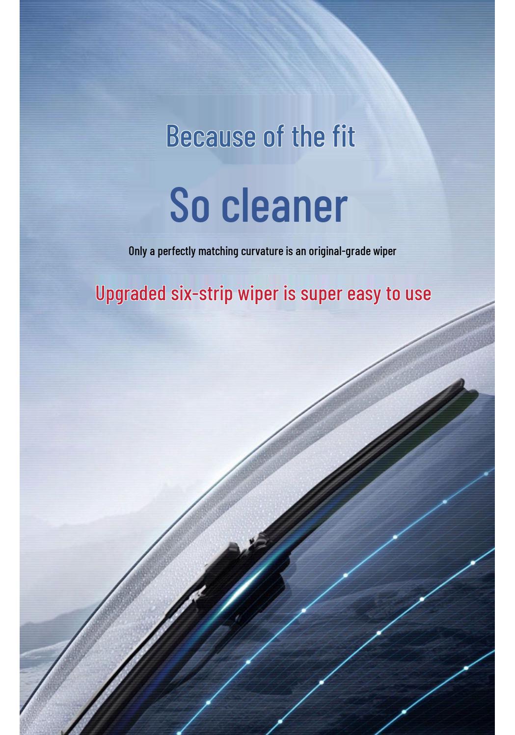 26 New MG3 Six-Layer Rubber Wiperless Car Front Wiper Blade MG3 - Six-layer coated version, pair