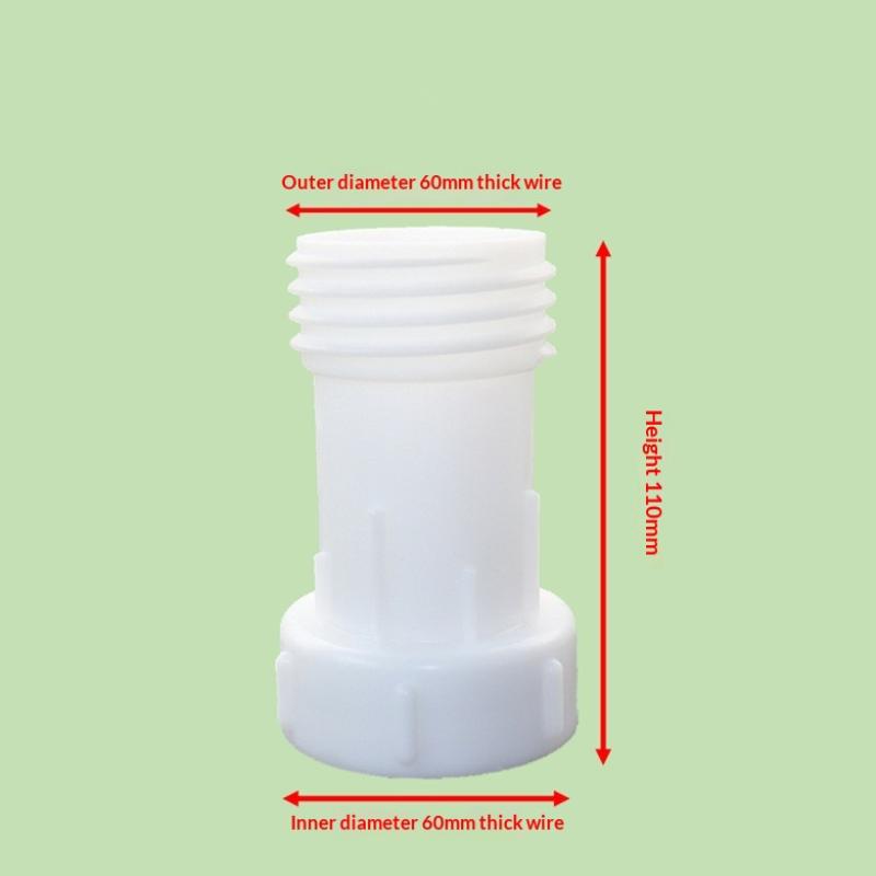 S60 auf S60 IBC-Tankadapter Verlängerung 2-Zoll-Anschlussadapter Fitting Gartenbewässerung Wassertank Kunststoff-Verlängerungsschlauch