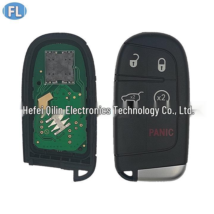 Compatible 4+1 Button Smart Key for Jeep Renegade with 433MHz 4A Chip