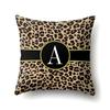 Polyester Pillow Case Leopard Print Decoration Home 26 English Letter Printing Pillow Case