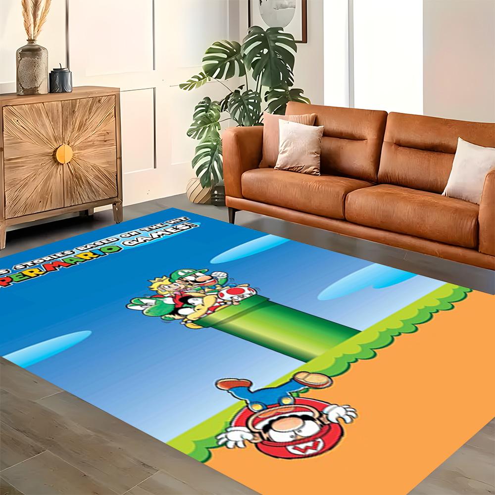Super Mario Adventure for Living Room Rug, Bedroom, Study Room, Hallway Decoration, Perfect for Home Decoration or Holiday Gifts