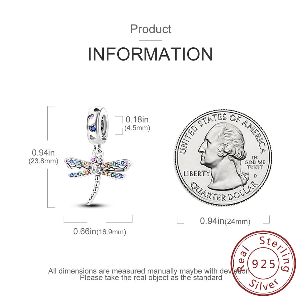 Copper Metal Dangle Charm Bead Component Zircon Dragonfly Designed For Woman Compatible With Bracelet High Quality Fine Jewelry Craft Making Trendy
