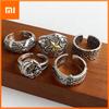 925 Sterling Silver Rings for Women Couple Minimalist Handmade Simple Wide Tail Star Ring Set Party Jewelry Gift Prevent Allergy