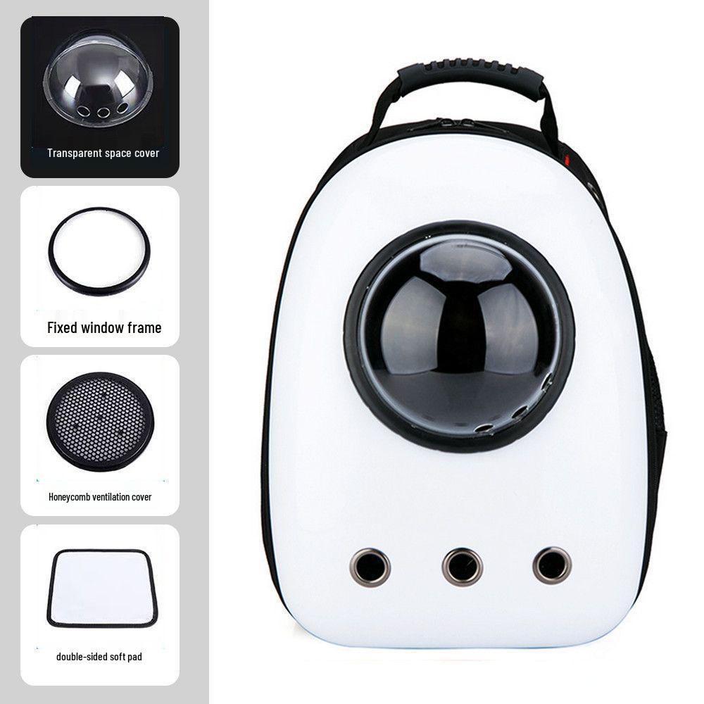 Panoramic Pet Backpack: Portable, Transparent Double Shoulder Carrier for Cats