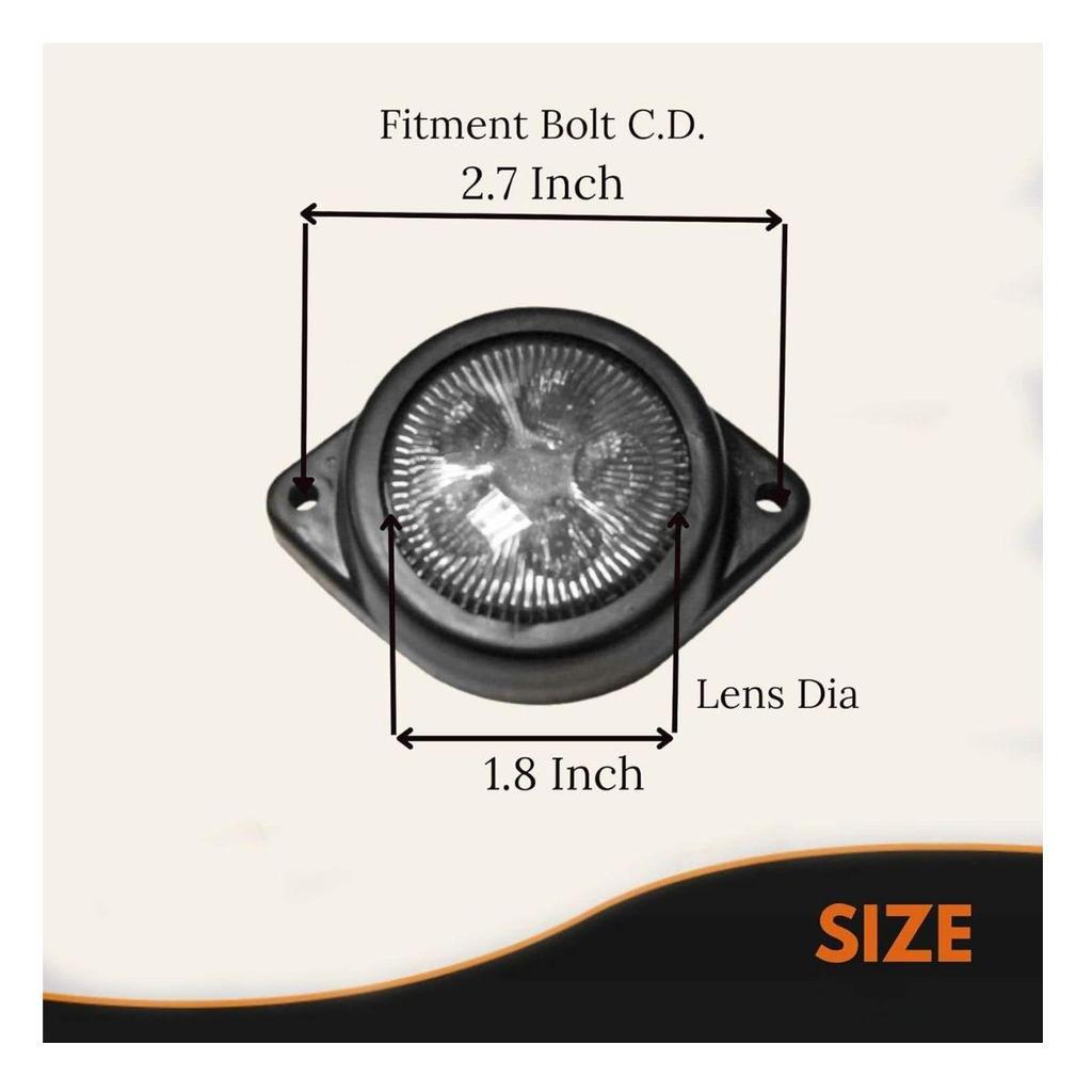 LED Umriss Seitenmarkierungsleuchten 24V Wasserdicht Begrenzungsleuchte Klar für LKW Anhänger Bus Nutzfahrzeuge (Packung mit 10)