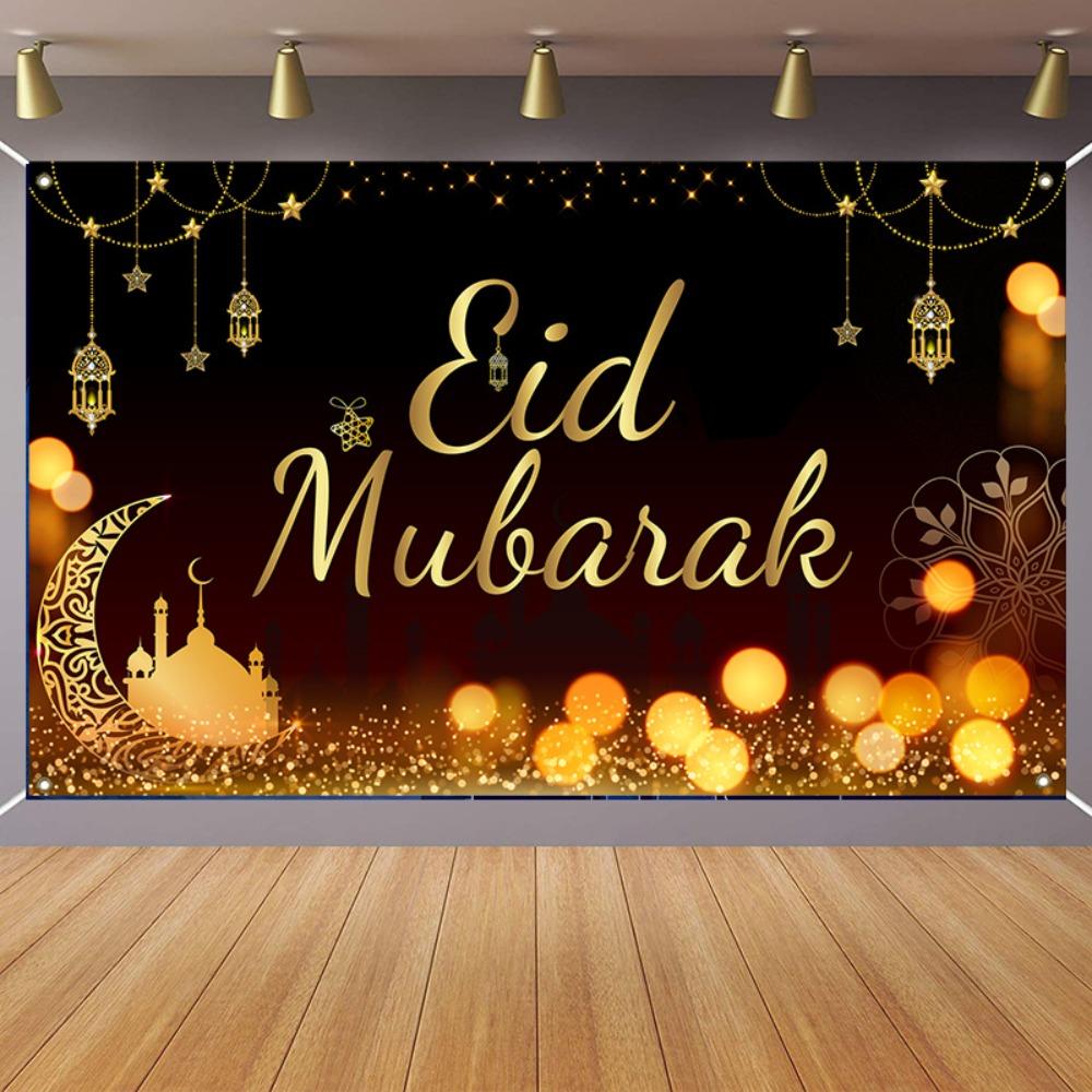 

Golden Moon Eid Mubarak Photo Background 180*110cm Poster Props Photography Props Style 3