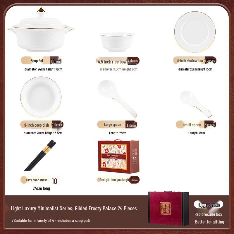 Mode Lanka Gilded Ceramic Dinnerware Set