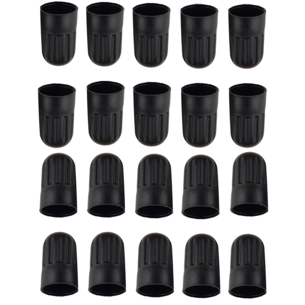Black Plastic Tire Valve Stem Caps for TR20008 TPMS, Universal Tire Valve Long Caps for Car, Truck, SUV, Bike and Motorcycle