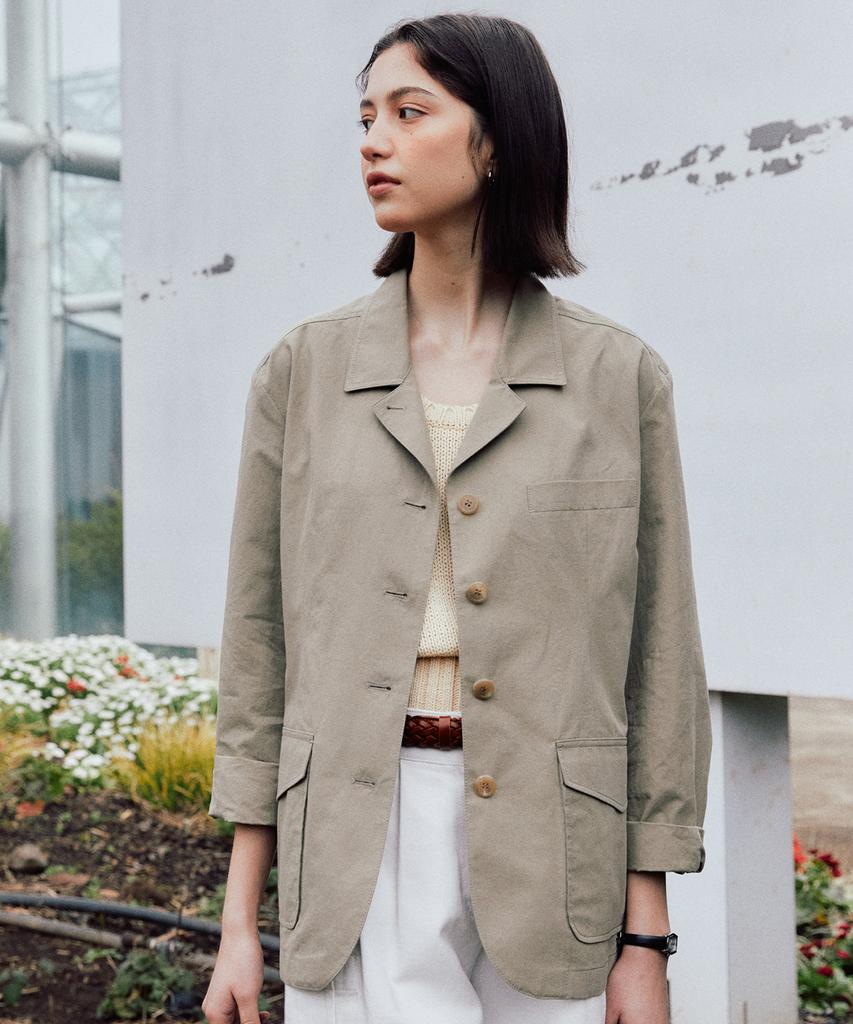 Ttudement Four Button Single Jacket Beige