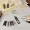 Upholstery Repair Kit, Heavy Duty Sewing Kit with Needles, Sewing Awls for Hand Stitching Car Sofa Shoe Backpack Craft DIY