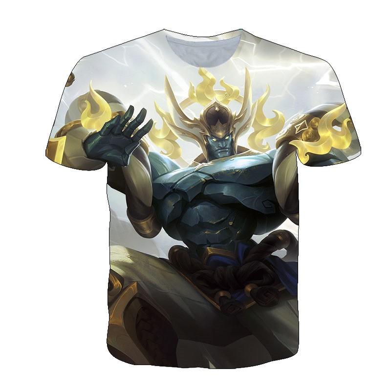 Men Women Gaming T-Shirt With 3D Digital Print Character Design Casual Short Sleeve Tee