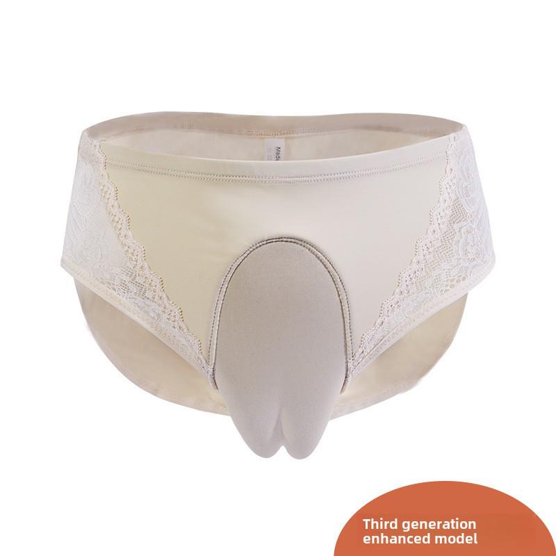 "Mandino Men's Cross-Dressing Underwear: Hidden Body Shaping Triangle for Large Sizes"