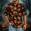 Men’s Casual Quick Dry Mesh Golf Polo Shirt Halloween Printed Short Sleeve Lightweight Breathable Top for Outdoor Sports Activities
