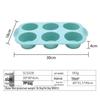 6-Cavity Silicone Muffin Cup Mold for Baking, Easy Release, High Temperature Resistant