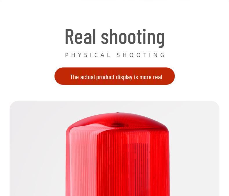 Magnetic LED Strobe Light & Alarm: Flashing 24V/12V with Sound, 220V Anti-Rear-End
