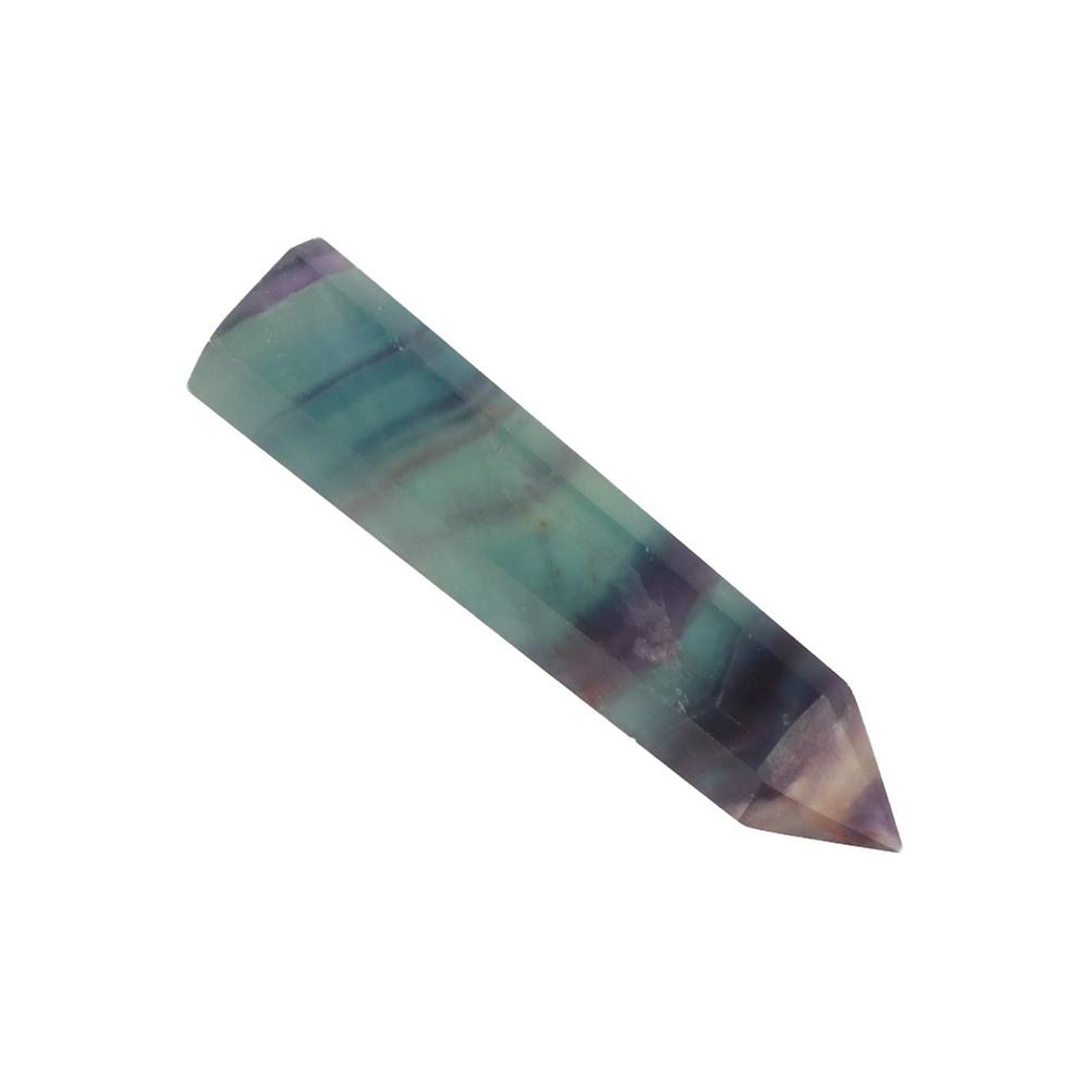 Single-Pointed Natural Colorful Fluorite Hexagonal Column Raw Stone Ornaments  Gem Crafts