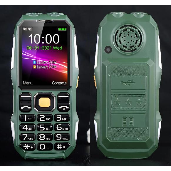 Unlocked Shockproof Senior Phone Big Battery Powerbank Large Key Durable 3 Sims Loud Voice Speed Dial Strong Torch For Elderly