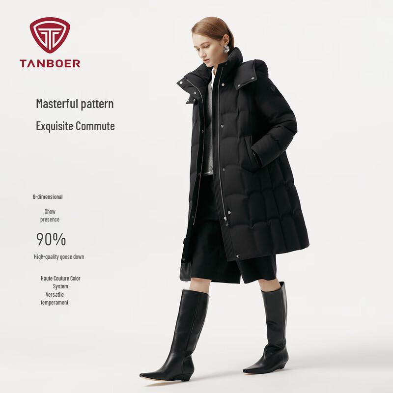 

Tanboer Women s Mid-Length Goose Down Puffer Jacket 2XL 180