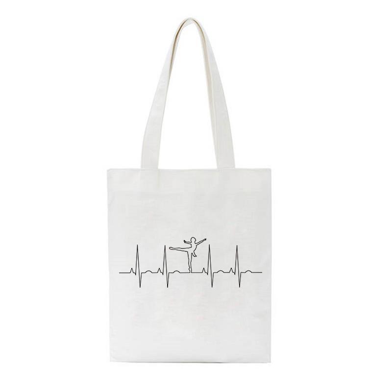 Women Book Bag New Arrival Letters Words Printed Shoulder Canvas Bags Fashion Bags Women Big Capacity Beach Students Handbag