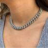 18K Gold Filled Necklace for Men 8mm/10mm Chunky Miami Cuban Chain Curb Link Men Bracelet