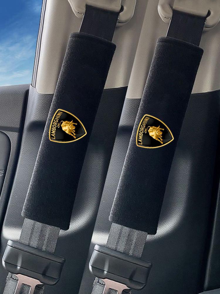 Car Seat Belt Safety Belt Shoulder Cover Breathable Protection Seat Belt Pads For Lamborghini Urus Huracan Aventador Premium