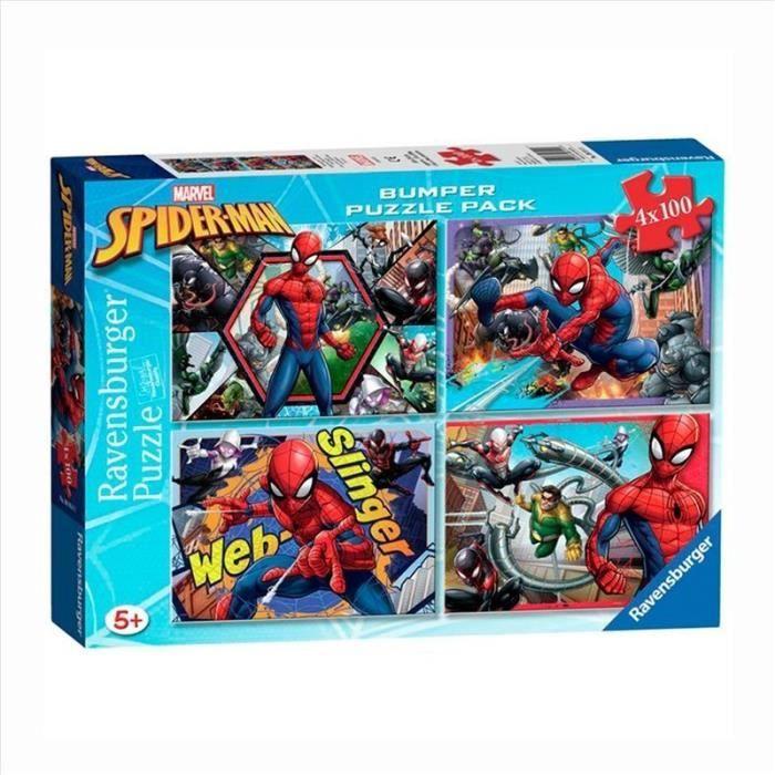 Spiderman Pack 4 Puzzles de 100 Pièces - 127270