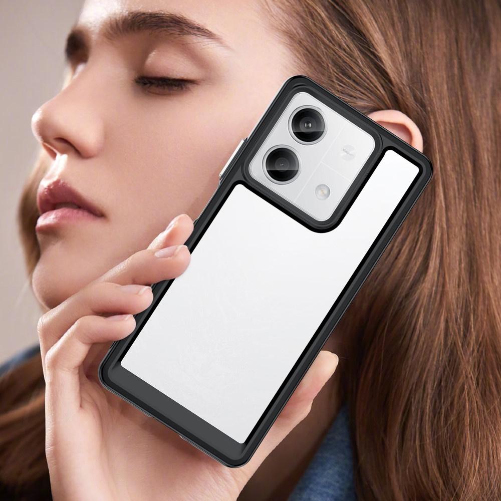Case for Xiaomi Redmi Note 13 5G, Fusion Hybrid, Transparent / Black