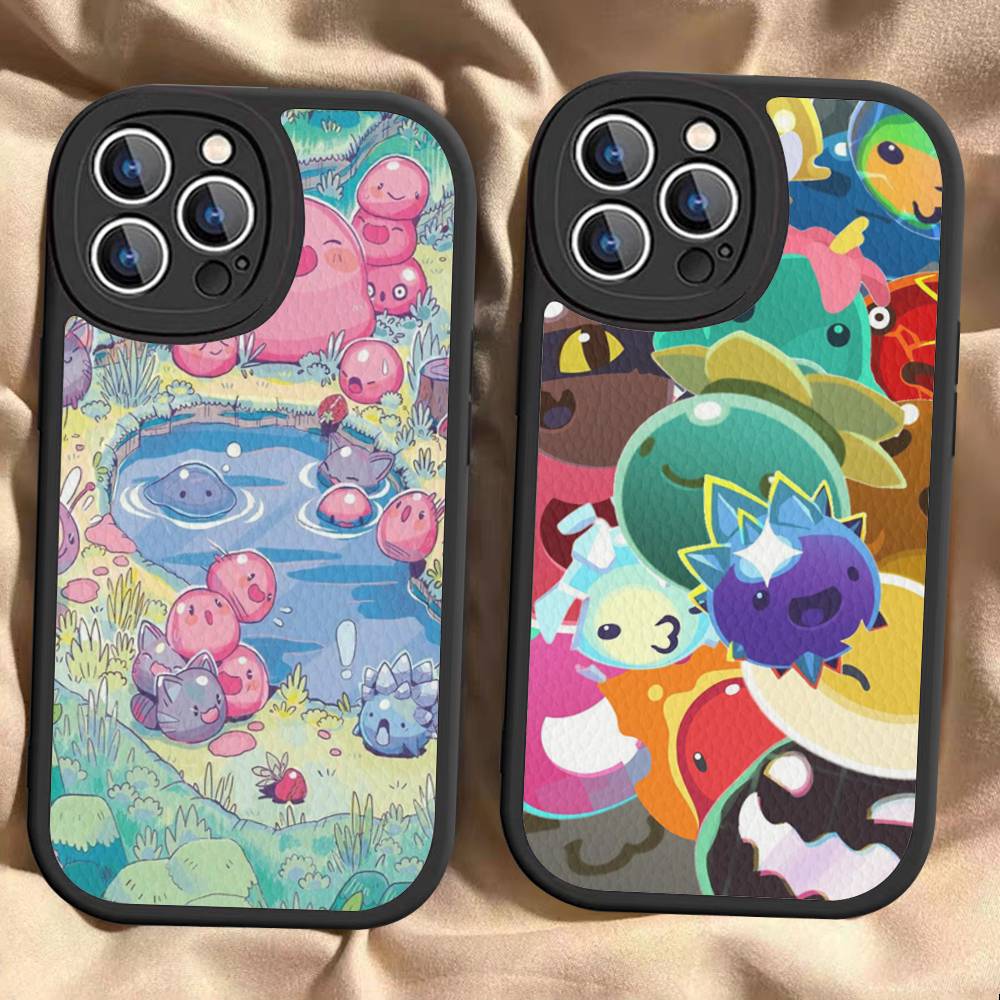 popular Game S-Slime R-Rancher Phone Case for iPhone 16 15 14 13 Pro Max 11 12 Plus Leather Silicone Cover