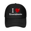 Transylvania Love Travel Inspired Heart Themed Text Art Mesh Baseball Cap
