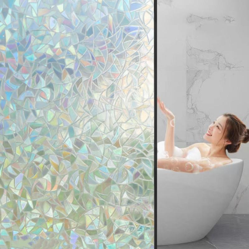 

Самоклеящаяся наклейка из матового стекла, пленка для конфиденциальности на офисное окно, бесклеевая прозрачная непрозрачная стеклянная пленка 50cm*10m