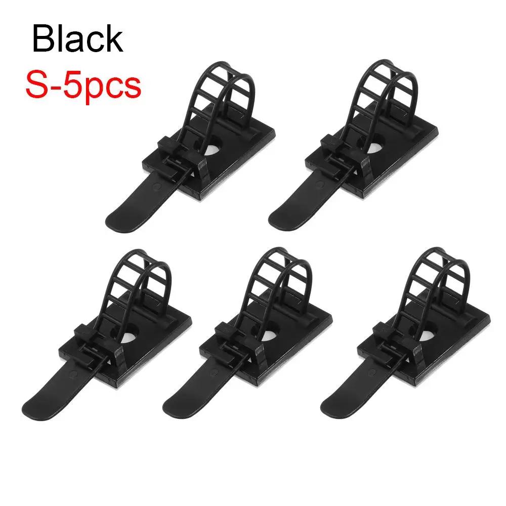 5/10Pcs Cable Tie Self-adhesive Adjustable Wire Holder Organizer Plastic Network Wire Tie Car Electrical Wire Fixing Clip
