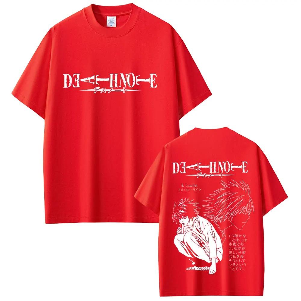 Anime Death Note T-shirt Yagami Light Graphic T Shirts Men Women Cartoon Manga Oversized T-shirts 90s Vintage Streetwear