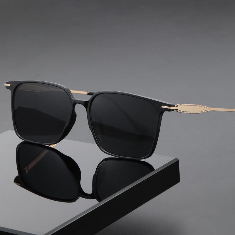 Stylish Square-Frame Polarized Sunglasses High-Quality Metal-Frame Outdoor UV400 Sun Glasses Classic Driving Shades Men Goggles
