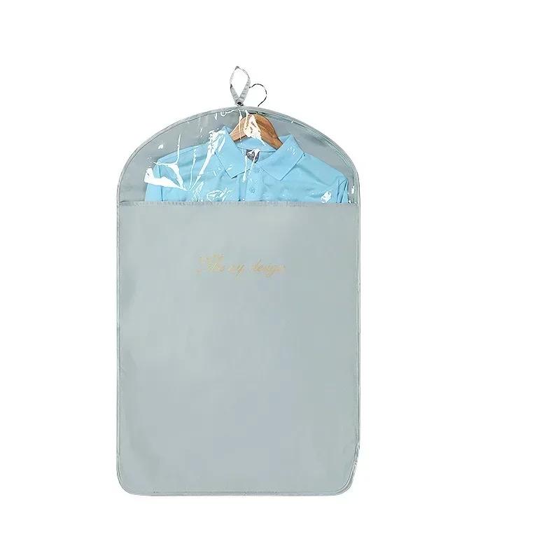 Satin Clothes Dust Cover Dress Hanging Bag Suit Coat Protector Wardrobe Storage Bag Satin Dustproof Garment Dress Organzier