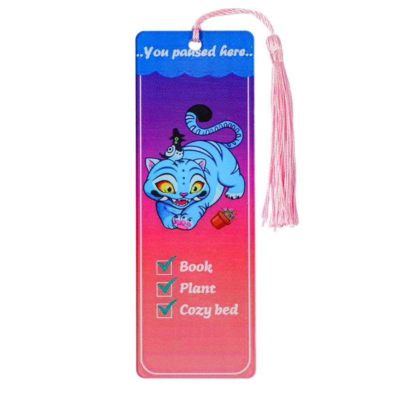 Kpop Demon Hunters Acrylic Bookmarks with Tassels - Colorful Idol & Cartoon Designs, Durable Page Markers for Kpop Fans