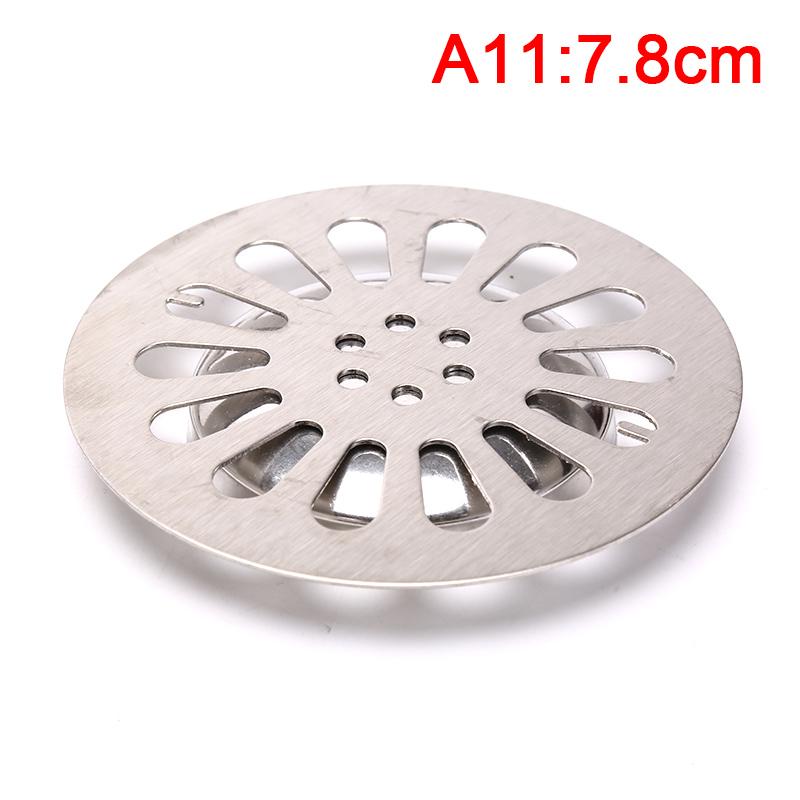 1Pc Stainless Steel Floor Drain Cover Overflow Round Anti-Clogging Shower Drain