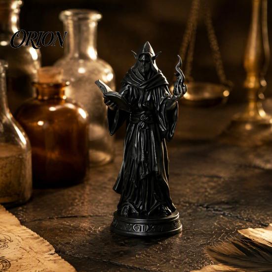 Unique Tabletop Ornament for Fans 3D Printed Elf Wizard Figurine, Dark Magic Gothic Desktop Handcrafted Fantasy Character Model Ornament, Art