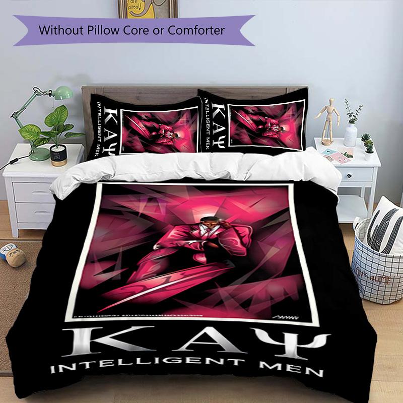 3pcs Kappa Alpha Psi pattern bedding set duvet cover set includes duvet cover &pillowcases, perfect all season bedroom decoration & gift