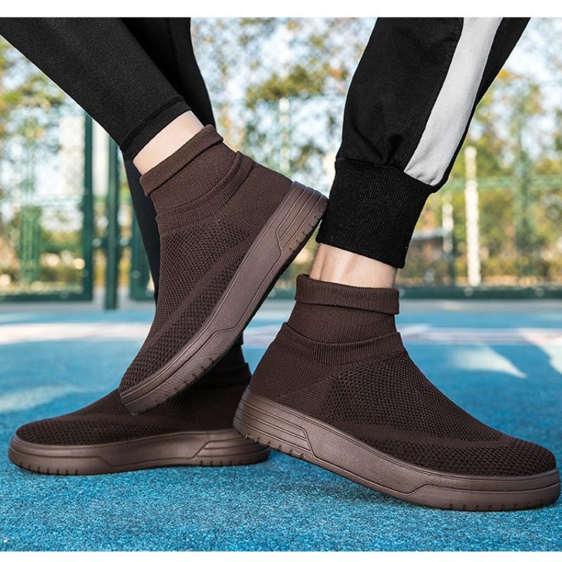 Women's Fall Sock Shoes Breathable High Top Casual Shoes One Foot Stirrup Thick Bottom Sneakers