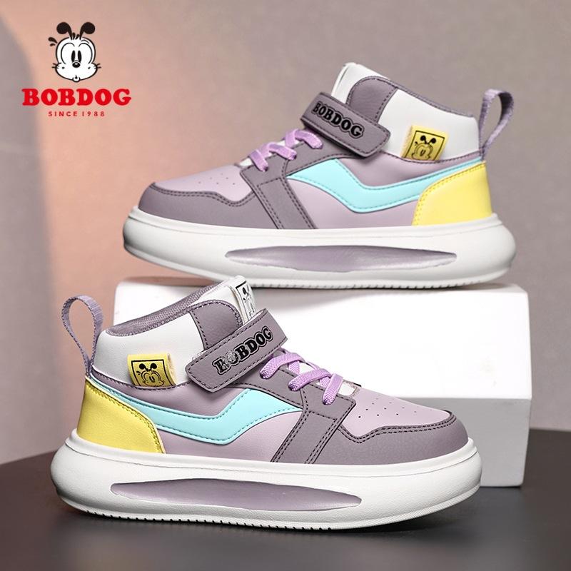 Babu Bean Classmate Girls' Sneakers 2025 Autumn and Winter New Leather Surface Waterproof Middle-aged and Older Children's Running Shoes Children'