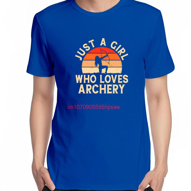 Vintage Archery Fashion Graphic T Shirts Jusa A Girl Who Loves Archery Funny Summer Short Sleeve Tshirts Unisex Print T Shirt
