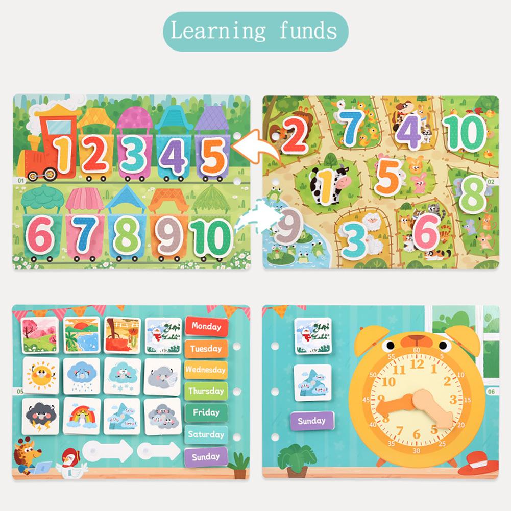 Montessori-Busy Book For Kids Toddler DIY Puzzle Game Sturdy Early Learning Sticker Books For Children Preschool Educational Toy