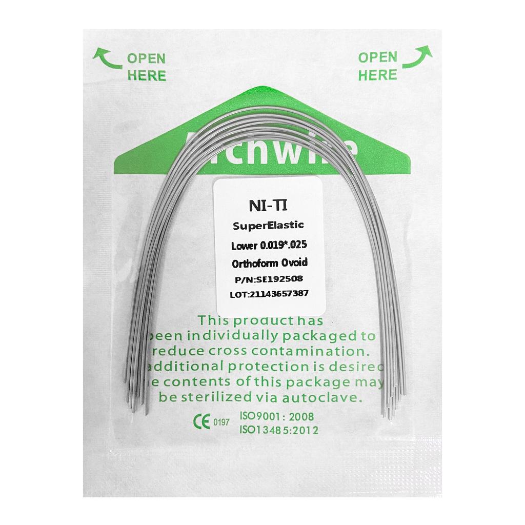 10 buc/pachet Sârmă dentar dentară super elastică ovoidă Niti rotundă/dreptunghiulară Sârmă de arc dentară Niti