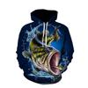 Offshore fishing shirt print FISHING fishing pattern hoodie outdoor sports leisure fleece fishing sweater