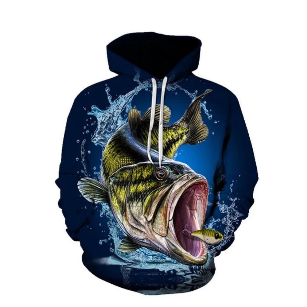 Offshore fishing shirt print FISHING fishing pattern hoodie outdoor sports leisure fleece fishing sweater
