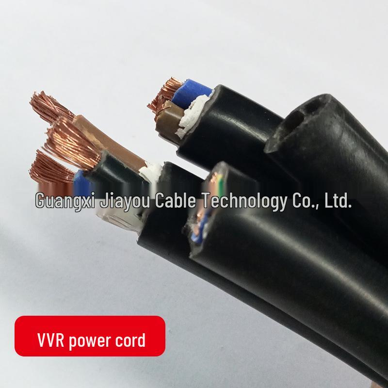 Jiayou 0.6/1KV Oxygen-Free Pure Copper 3-Core VV VVR Power Cable with PVC Sheath & Insulation