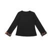 2024 Autumn Ethnic Women's Slimming Embroidered Round Neck Long Sleeve T-shirt