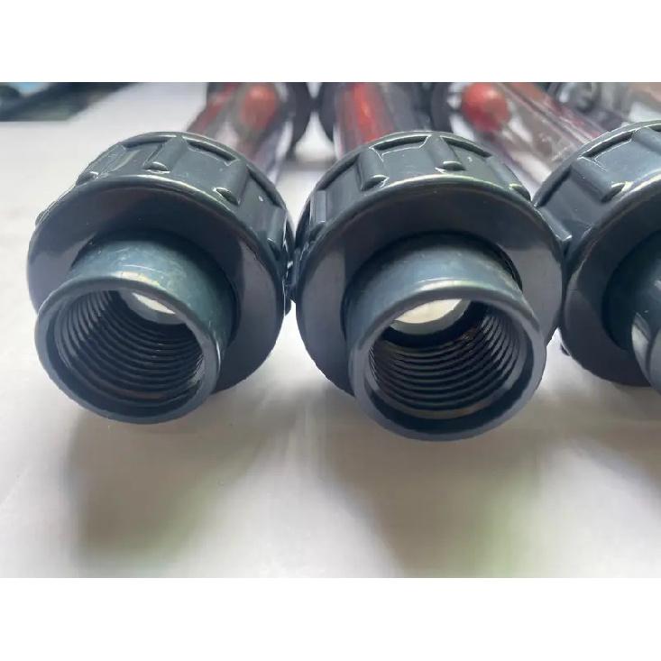 BSPP / G Connector LZS-15 Plastic Tube Liquid Rotameter Flow Measuring Instruments DN15 Water Testing Meter Tube 202mm