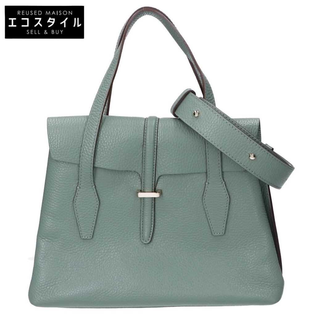 ANAYI [Good Condition] Flap Small 2-Way Handbag Moss greenUsed